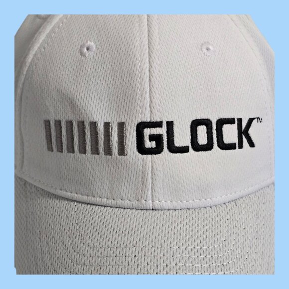 Glock Adjustable Baseball Cap Hat White & Black - Picture 2 of 8